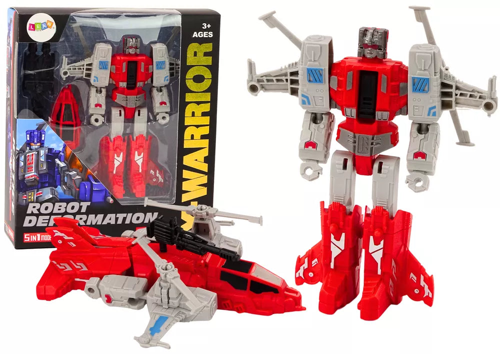 2in1 raudonas robotas–sraigtasparnis vaikams